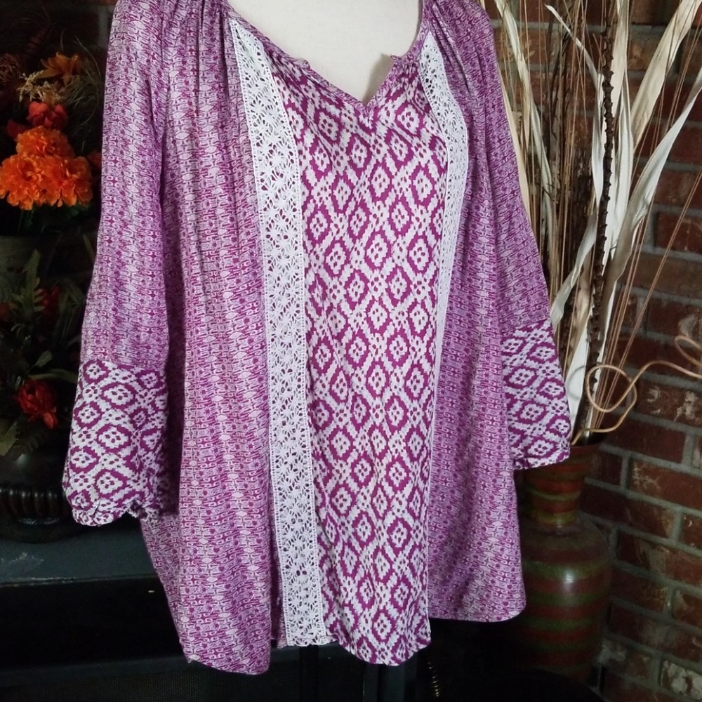 Purple/cream tunic